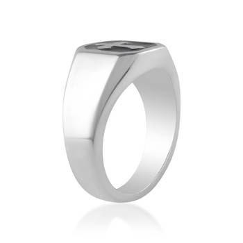Stainless steel thick heavy crucifix cross ring christian jewellery 2