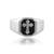 Stainless steel thick heavy crucifix cross ring christian jewellery