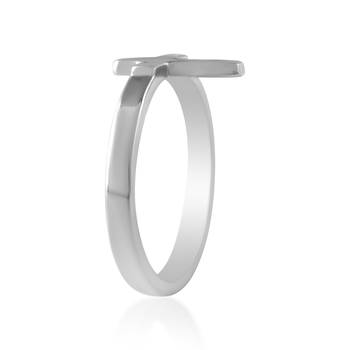 Stainless steel sleek crucifix cross ring 2