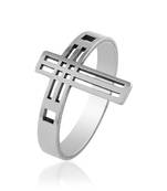 Stainless steel crucifix cross ring