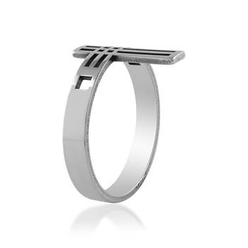 Stainless steel crucifix cross ring 3