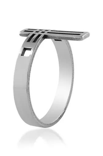 Stainless steel crucifix cross ring