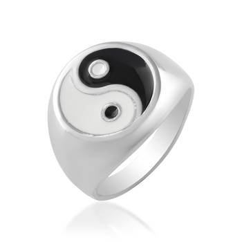 Stainless steel fengshui yin yang ring 1