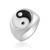 Stainless steel fengshui yin yang ring
