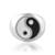Stainless steel fengshui yin yang ring