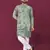 Green chikankari work viscose rayon straight kurta