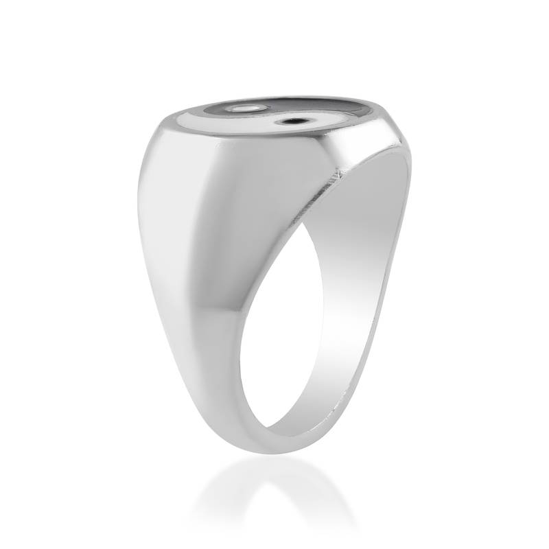 Stainless steel fengshui yin yang ring