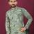 Green chikankari work viscose rayon straight kurta