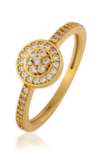 Brass micron gold moissanite women finger ring
