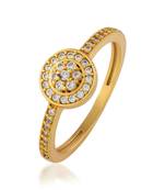 Brass micron gold moissanite women finger ring