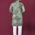 Green chikankari work viscose rayon straight kurta