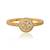 Brass micron gold moissanite women finger ring