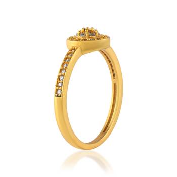 Brass micron gold moissanite women finger ring 3