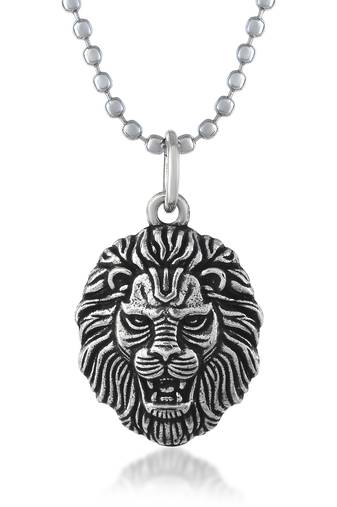 Antique silverplated narsimha pendant