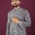 Navy chikankari work viscose rayon straight kurta