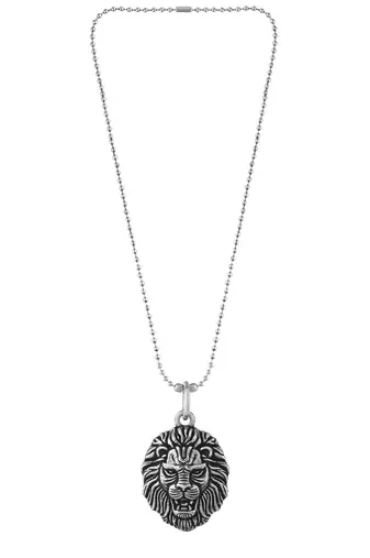 Antique silverplated narsimha pendant