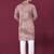 Pink chikankari work viscose rayon straight kurta