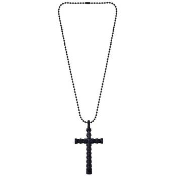 Brass black rhodium christian cucifix cross pendant 2