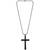 Brass black rhodium christian cucifix cross pendant