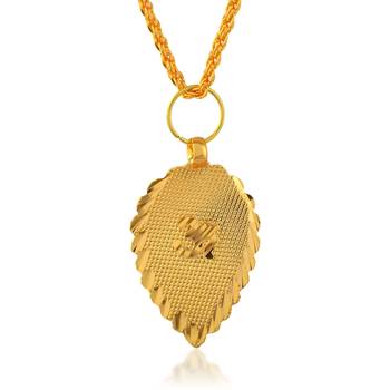 Brass micron thin light weight pan shape om pendant 1