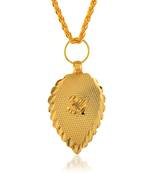 Brass micron thin light weight pan shape om pendant