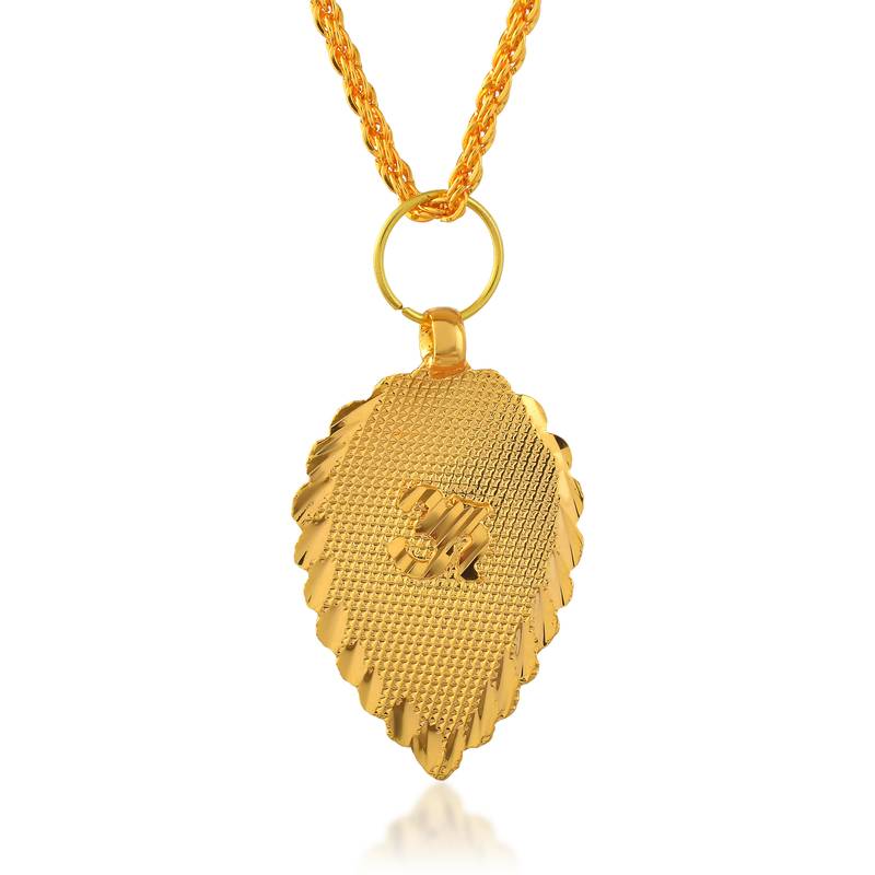 Brass micron thin light weight pan shape om pendant