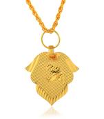 Brass micron thin light weight pan shape om pendant