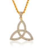 Brass gold plated moissanite diamond pendant for women
