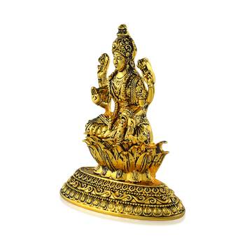 Antique brass goddess lakshmi idol figurine showpiece 2