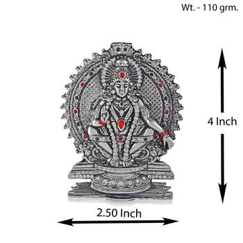 Antique silver brass cz murugan idol figurine show piece 1