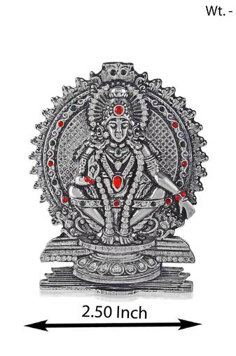 Antique silver brass cz murugan idol figurine show piece