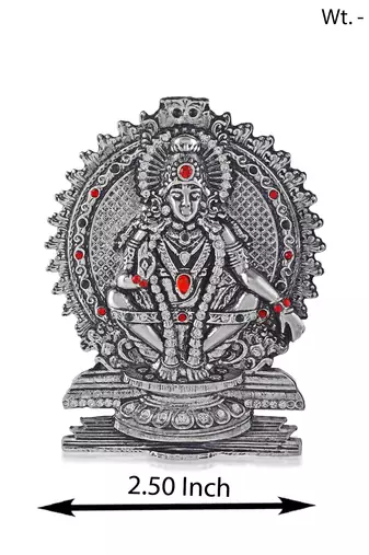 Antique silver brass cz murugan idol figurine show piece