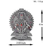 Antique silver brass cz murugan idol figurine show piece