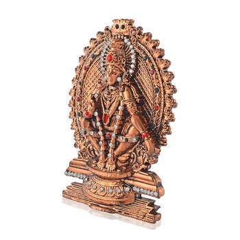 Copper cz ayappa idol stand figurine show piece 2