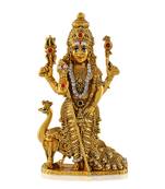 Brass antique gold cz kartikeya murugan idol stand figurine