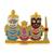 Brass gold meenakari lord jagannath trinity idol murti puja home car décor