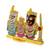 Brass gold meenakari lord jagannath trinity idol murti puja home car décor