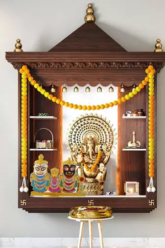 Brass gold meenakari lord jagannath trinity idol murti puja home car décor