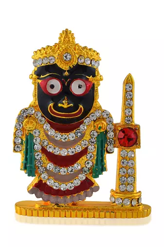 Brass gold meenakari lord jagnnath idol figurine