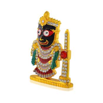 Brass gold meenakari lord jagnnath idol figurine 2
