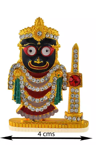 Brass gold meenakari lord jagnnath idol figurine