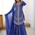 Elegant Blue Sequins Georgette Designer Palazzo Suit With Dupatta