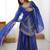 Elegant Blue Sequins Georgette Designer Palazzo Suit With Dupatta