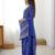 Elegant Blue Sequins Georgette Designer Palazzo Suit With Dupatta