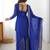 Elegant Blue Sequins Georgette Designer Palazzo Suit With Dupatta