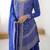 Elegant Blue Sequins Georgette Designer Palazzo Suit With Dupatta