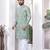 Sea green digital printed work cotton straight kurta