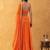 Orange Bandhani Lehenga Set with choli and Embellished Dupatta