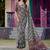 Stylish Black Digital Printed Crepe Casual Wear Saree With Blouse