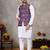 Navy cotton straight kurta payjama & koti with jequard work